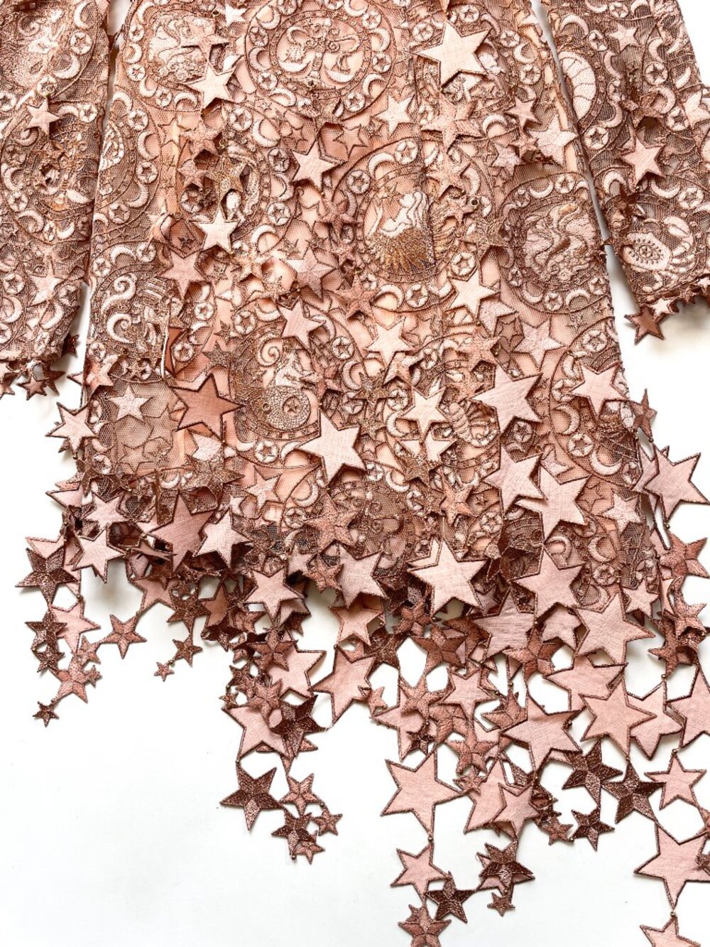 Zimmermann Celestial Zodiac Lace Mini Dress Lipstick Pink Size 0 US 4 - Picture 7 of 16